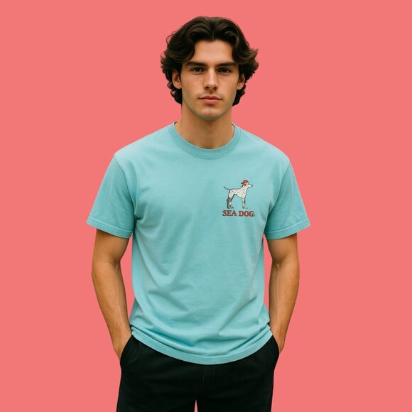 Comfort Colors “Sea Dog” Pirate Dalmatian Graphic Tee | XL | Tattoo Art Design - Picture 3 of 12